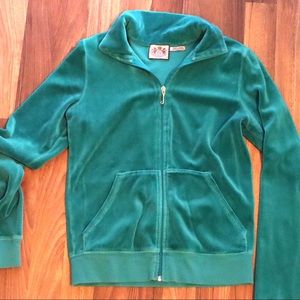 Juicy Couture Velour Zip Track Jacket Sz Med